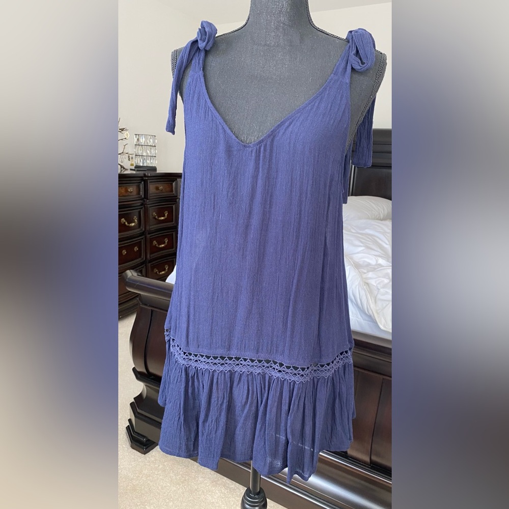 Eberjey Navy Sheer nighty / cover-